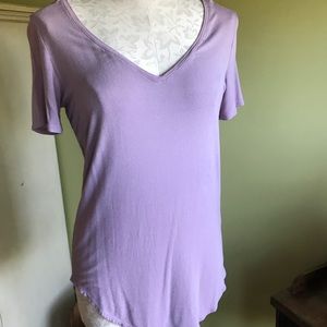 Casual long purple t-shirt
